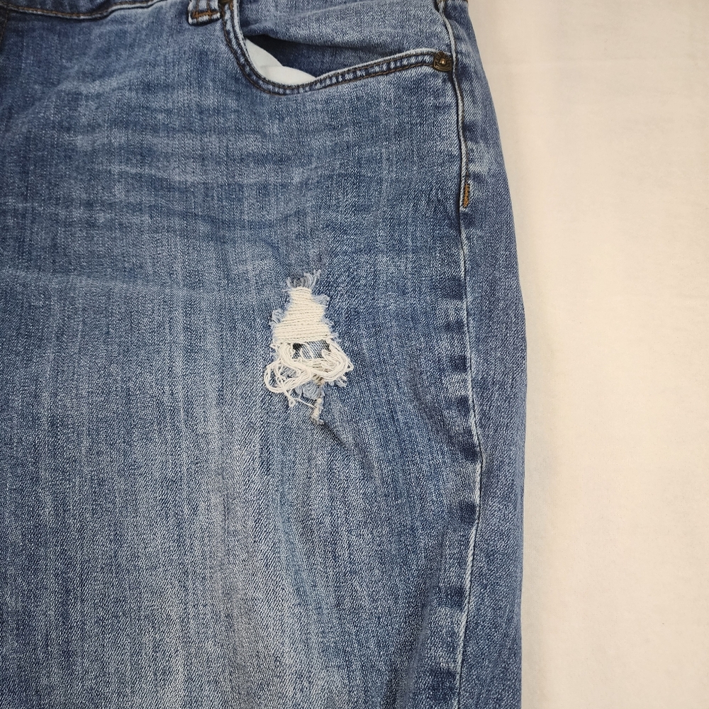 Kut from the Kloth Katy Boyfriend Jeans Womens 22W Blue Distressed KP799GC4R - Picture 6 of 14